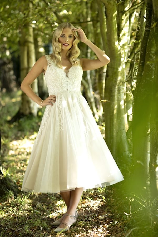 Tealength Wedding Dress