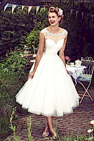 Tealength Wedding Dress